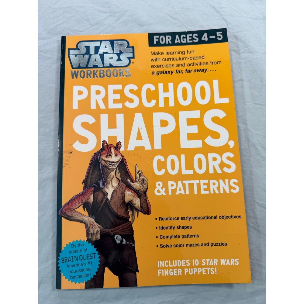 Star Wars Workbooks Preschool Shapes Colors Patterns Brain Quest Ages 4-5 Book